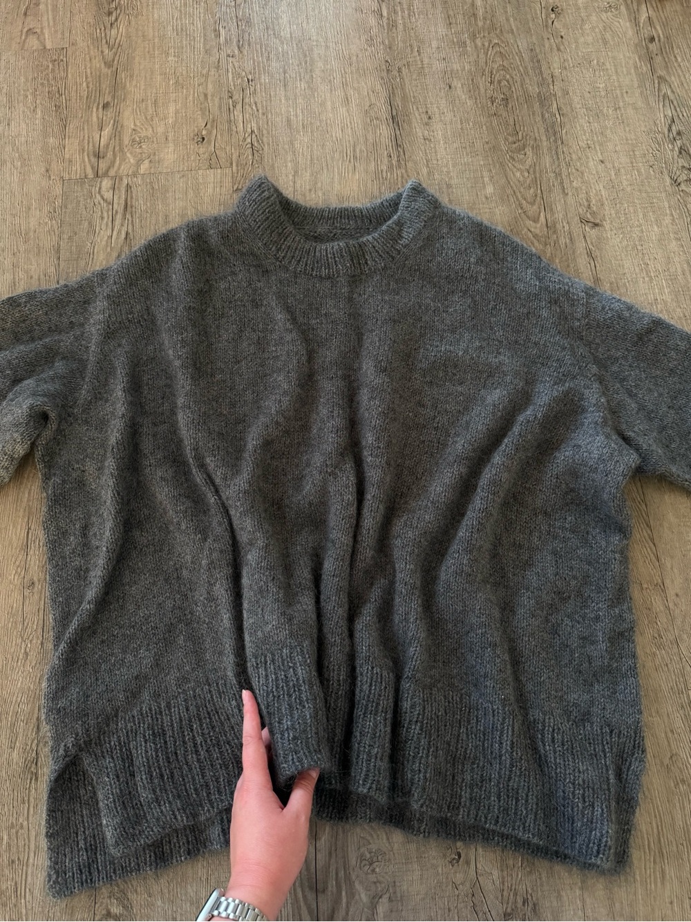 Merino wool oversized handknitted sweater